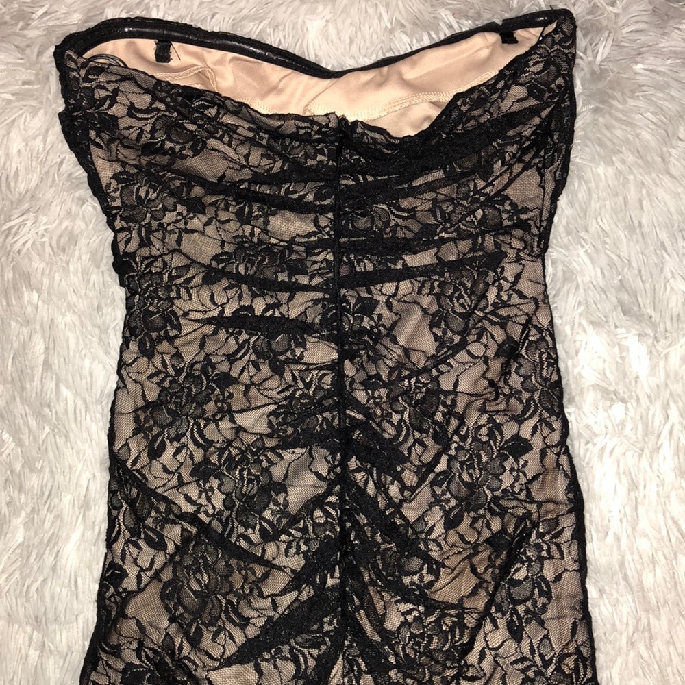 Black strapless lace dress - Picture 5 of 8
